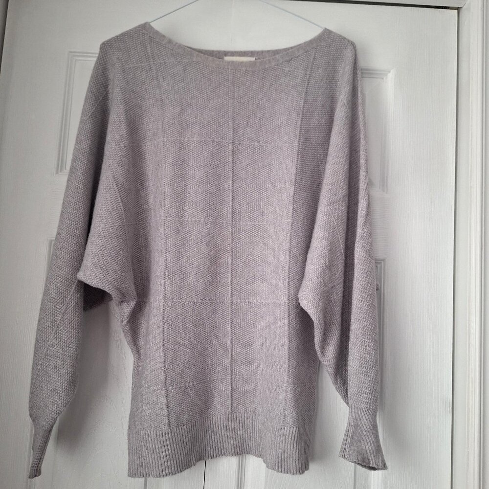 APRICOT Grey Knit Cotton Blend Sweater